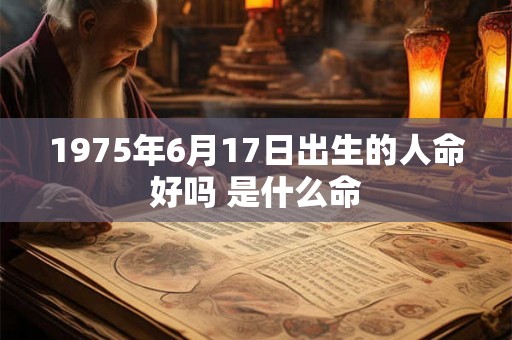 1975年6月17日出生的人命好吗 是什么命
