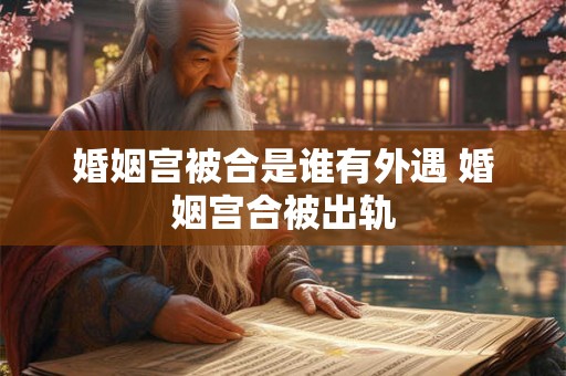 婚姻宫被合是谁有外遇 婚姻宫合被出轨