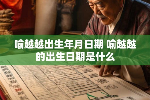喻越越出生年月日期 喻越越的出生日期是什么 喻越越出生年月日期 喻越越的出生日期是什么