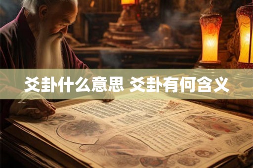 爻卦什么意思 爻卦有何含义 爻卦什么意思 爻卦有何含义