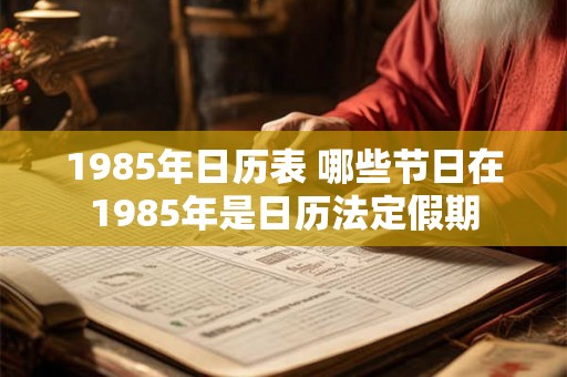 1985年日历表 哪些节日在1985年是日历法定假期 1985年日历表 哪些节日在1985年是日历法定假期