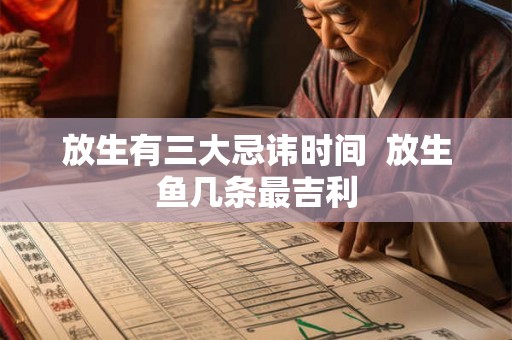 放生有三大忌讳时间  放生鱼几条最吉利