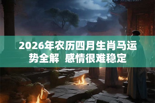 2026年农历四月生肖马运势全解  感情很难稳定