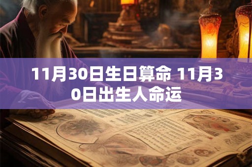 11月30日生日算命 11月30日出生人命运