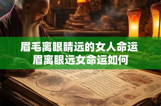眉毛离眼睛远的女人命运 眉离眼远女命运如何