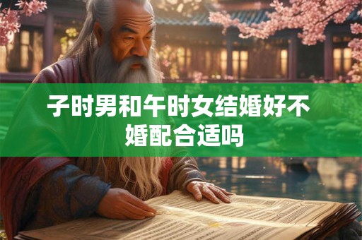 子时男和午时女结婚好不  婚配合适吗