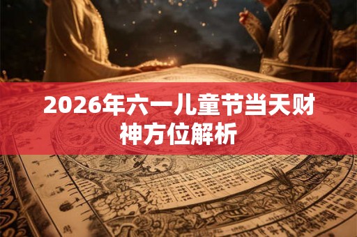 2026年六一儿童节当天财神方位解析