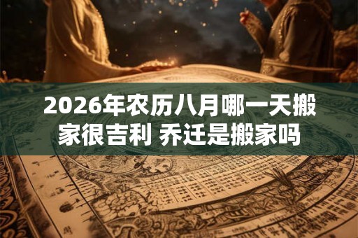 2026年农历八月哪一天搬家很吉利 乔迁是搬家吗