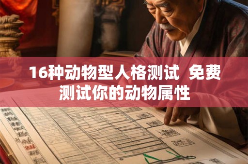 16种动物型人格测试  免费测试你的动物属性