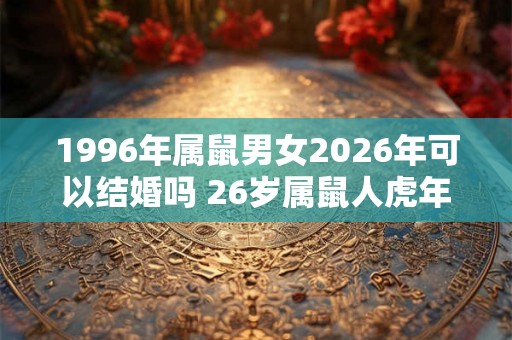 1996年属鼠男女2026年可以结婚吗 26岁属鼠人虎年结婚要注意什么