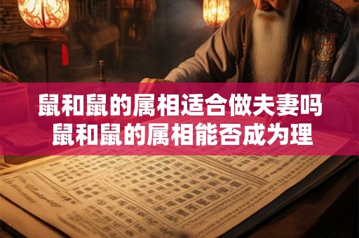 鼠和鼠的属相适合做夫妻吗 鼠和鼠的属相能否成为理想夫妻
