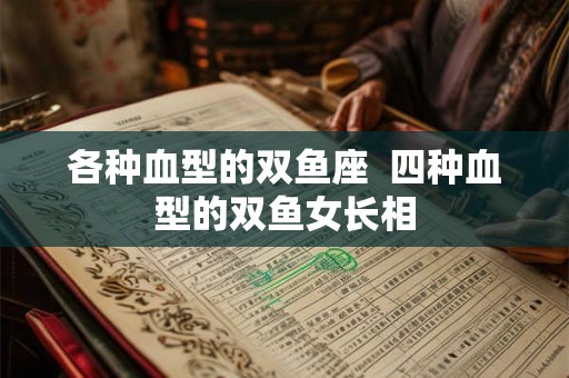 各种血型的双鱼座  四种血型的双鱼女长相