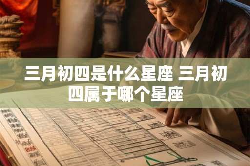 三月初四是什么星座 三月初四属于哪个星座