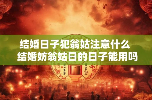 结婚日子犯翁姑注意什么  结婚妨翁姑日的日子能用吗
