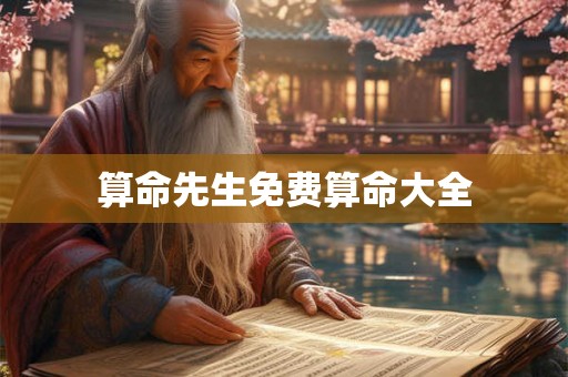 算命先生免费算命大全