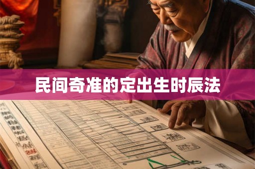 民间奇准的定出生时辰法
