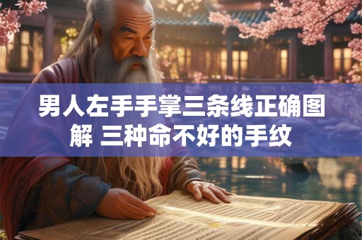 男人左手手掌三条线正确图解 三种命不好的手纹
