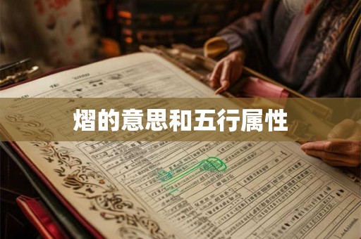熠的意思和五行属性
