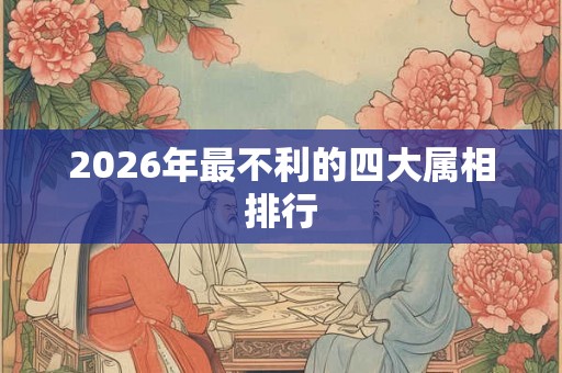 2026年最不利的四大属相排行