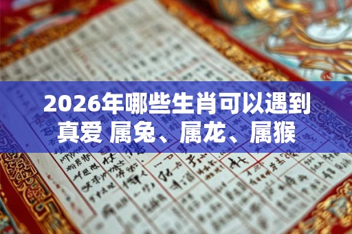 2026年哪些生肖可以遇到真爱 属兔、属龙、属猴