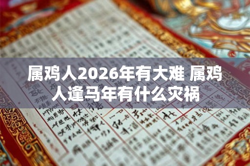 属鸡人2026年有大难 属鸡人逢马年有什么灾祸 属鸡人2026年有大难 属鸡人逢马年有什么灾祸
