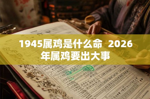 1945属鸡是什么命  2026年属鸡要出大事