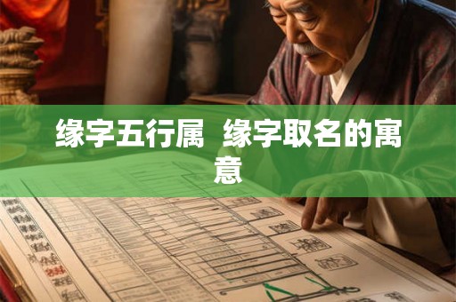 缘字五行属  缘字取名的寓意