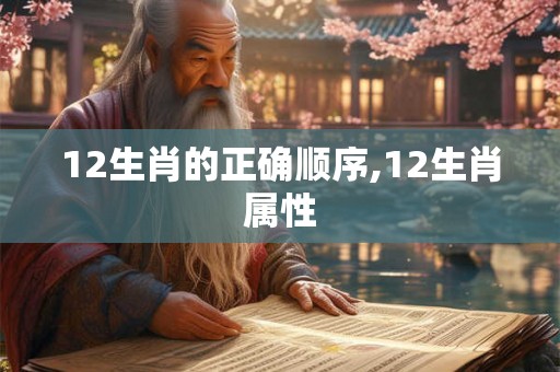 12生肖的正确顺序,12生肖属性 12生肖的正确顺序,12生肖属性