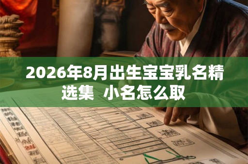 2026年8月出生宝宝乳名精选集 小名怎么取 2026年8月出生宝宝乳名精选集 小名怎么取