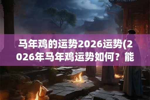 马年鸡的运势2026运势(2026年马年鸡运势如何？能否顺利发展事业和财运？)