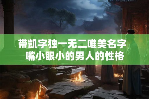 带凯字独一无二唯美名字 嘴小眼小的男人的性格 带凯字独一无二唯美名字 嘴小眼小的男人的性格
