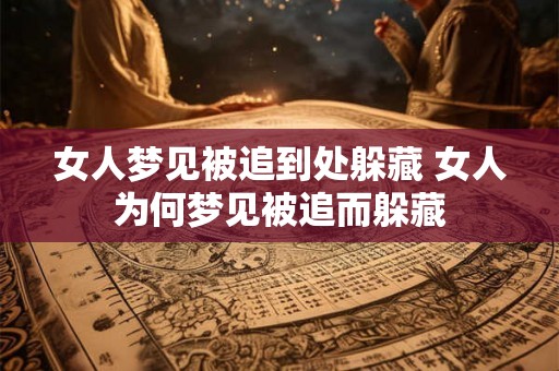女人梦见被追到处躲藏 女人为何梦见被追而躲藏