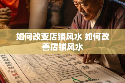 如何改变店铺风水 如何改善店铺风水