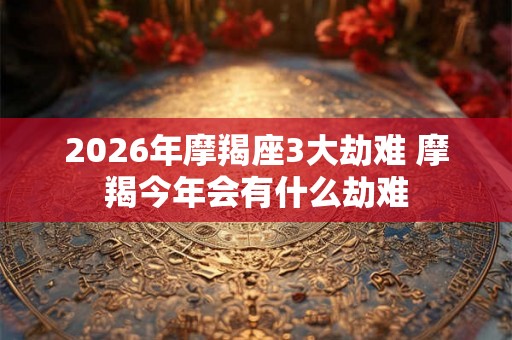 2026年摩羯座3大劫难 摩羯今年会有什么劫难 2026年摩羯座3大劫难 摩羯今年会有什么劫难