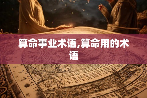 算命事业术语,算命用的术语