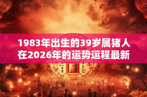1983年出生的39岁属猪人在2026年的运势运程最新大全