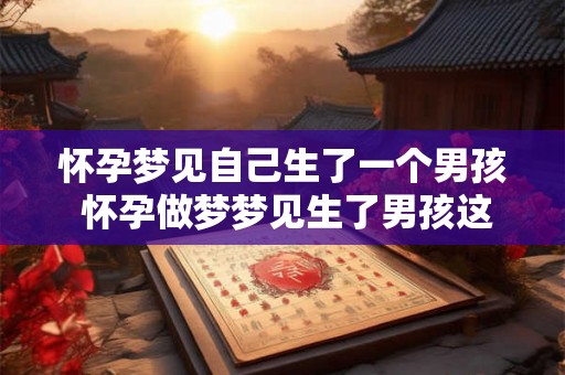 怀孕梦见自己生了一个男孩 怀孕做梦梦见生了男孩这是什么意思