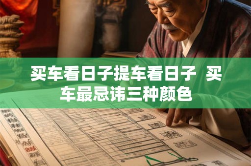 买车看日子提车看日子  买车最忌讳三种颜色