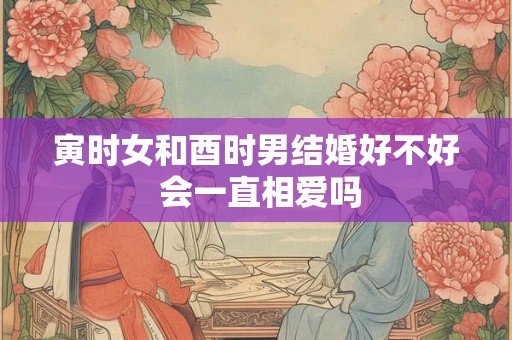 寅时女和酉时男结婚好不好 会一直相爱吗