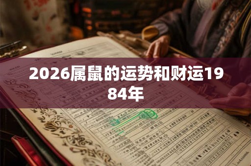 2026属鼠的运势和财运1984年
