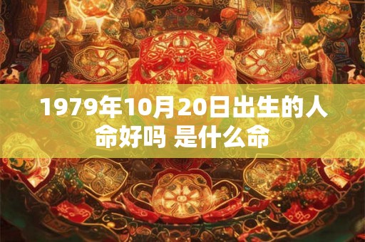 1979年10月20日出生的人命好吗 是什么命