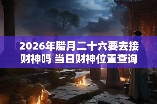 2026年腊月二十六要去接财神吗 当日财神位置查询