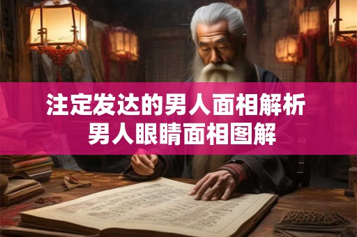 注定发达的男人面相解析  男人眼睛面相图解
