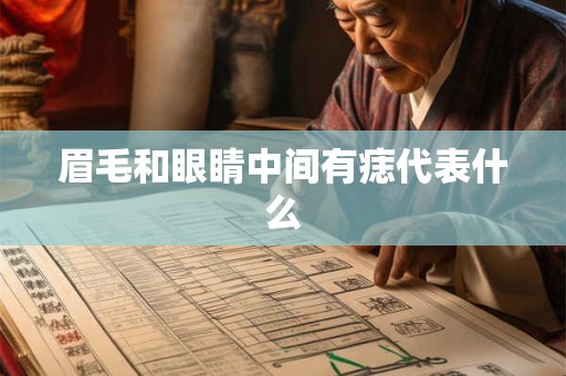 眉毛和眼睛中间有痣代表什么