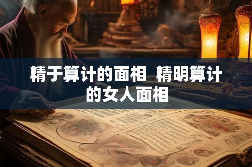 精于算计的面相  精明算计的女人面相
