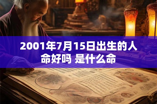2001年7月15日出生的人命好吗 是什么命
