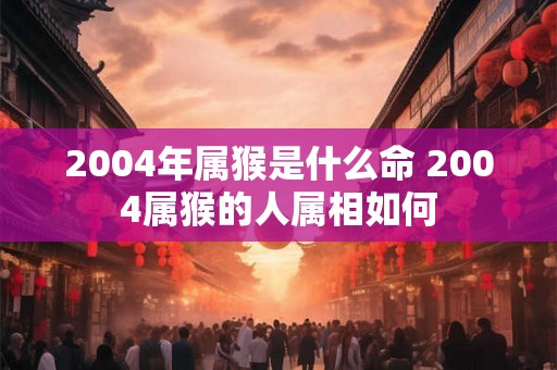 2004年属猴是什么命 2004属猴的人属相如何