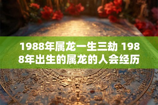 1988年属龙一生三劫 1988年出生的属龙的人会经历三次人生大逆转吗