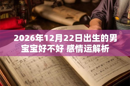 2026年12月22日出生的男宝宝好不好 感情运解析 2026年12月22日出生的男宝宝好不好 感情运解析