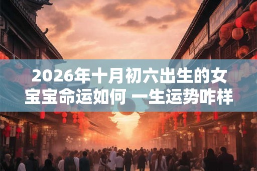 2026年十月初六出生的女宝宝命运如何 一生运势咋样
